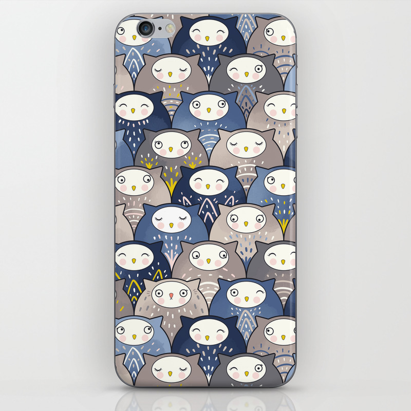 Find A Cat In A Parliament Of Owls Art Deco Kawaii Iphone Skin