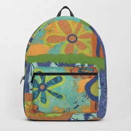 Hippie Happie paper collage Backpack