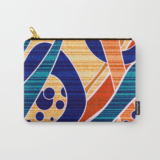 Blue orange abstract pattern . Carry-All Pouch