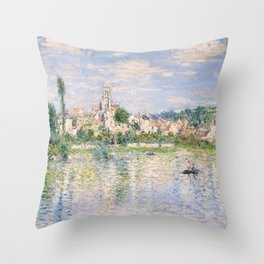 Vetheuil in Summer 1880 by Claude Monet Throw Pillow