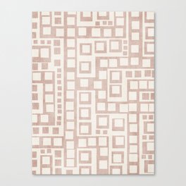 Light Terracotta Ivory Geometric Abstract Print I Canvas Print