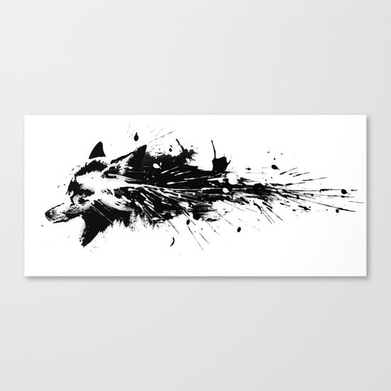 Black wolf Canvas Print
