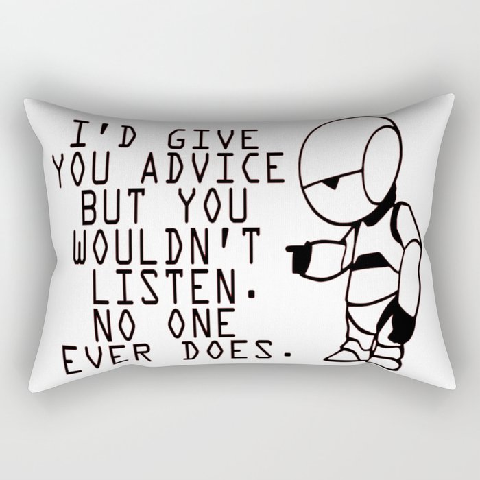 Marvin The Hitchhiker's Guide to the Galaxy Rectangular Pillow