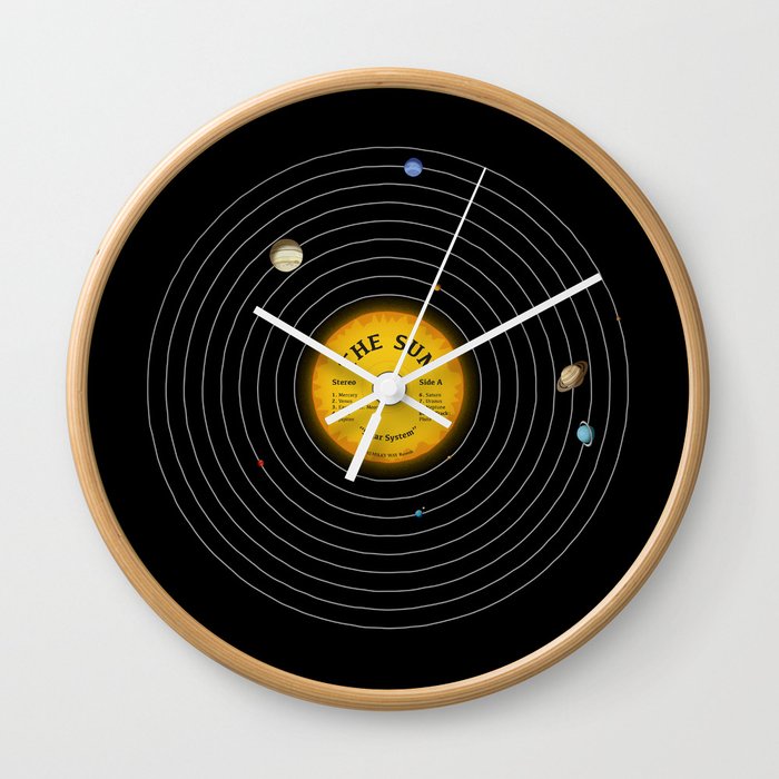 Solar System LP Wall Clock