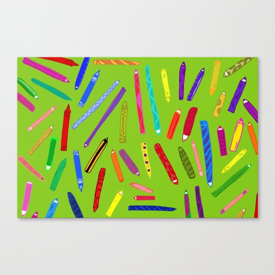 Fun loving crayons Canvas Print