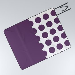 Elegant Dots Polka Dots Circles Spots Purple Violet White Picnic Blanket