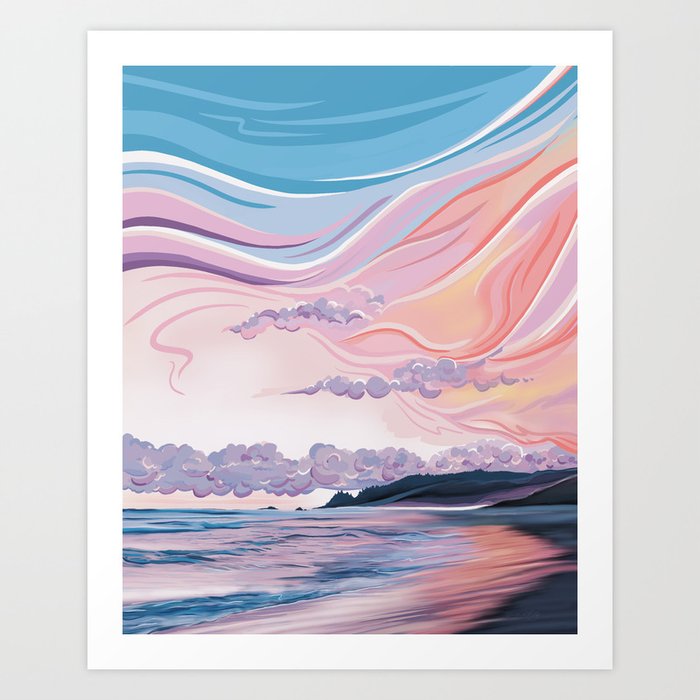 Sunset on the Coast Art Print