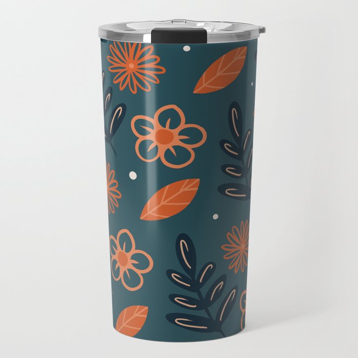 Flower and Fern Travel Mug