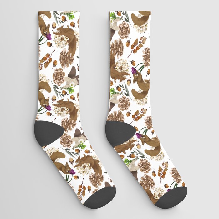Flowering squirrel meadow Socks