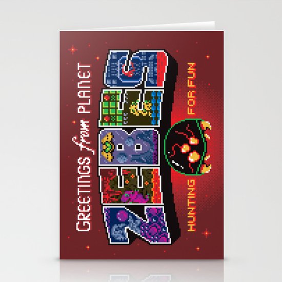 Greetings from Planet Zebes Stationery Cards