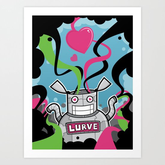 Lurve Bot Art Print