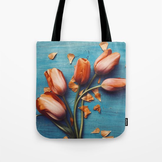 Orange Tulips Tote Bag