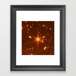 SPACE. Test image from the James Webb Space Telescope. Framed Art Print