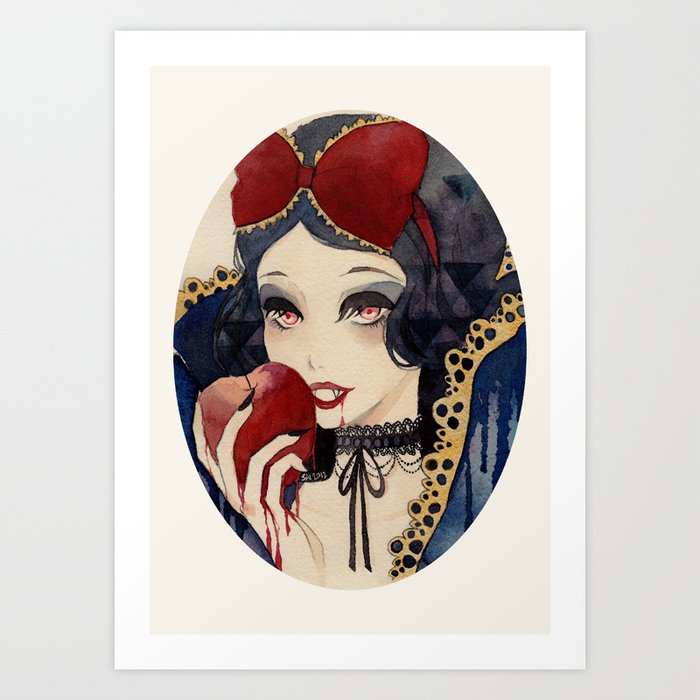 Vampire Snow White Art Print