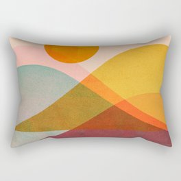 Abstraction_SUNSET_LANDSCAPE_POP_ART_Minimalism_018X Rectangular Pillow