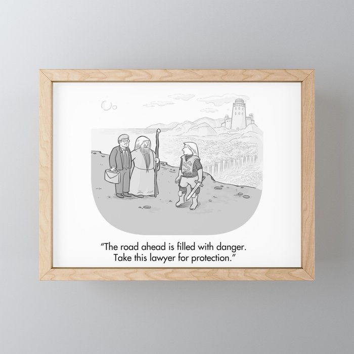 Lawyer for Protection Framed Mini Art Print