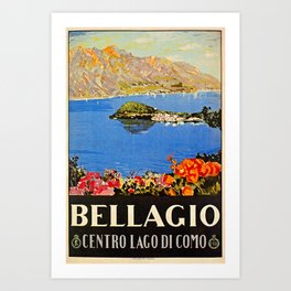 Italy Bellagio Lake Como Art Print