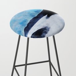Photo of clouds and montain painting imitation Bar Stool