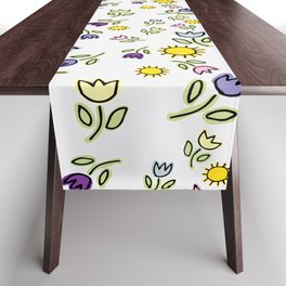 Silly Flowers & Suns Table Runner