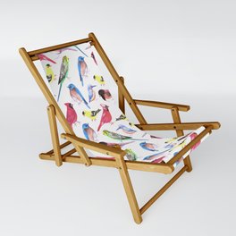 Colorful birds in tetrad color scheme Sling Chair