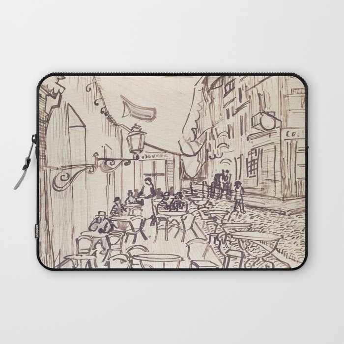 Cafe Terrace at Night (preliminary sketch) Laptop Sleeve