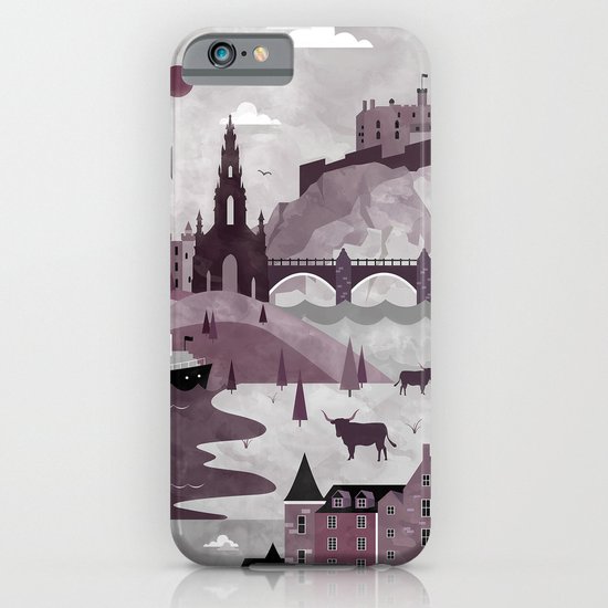 Edinburgh Travel Poster Illustration iPhone & iPod Case
