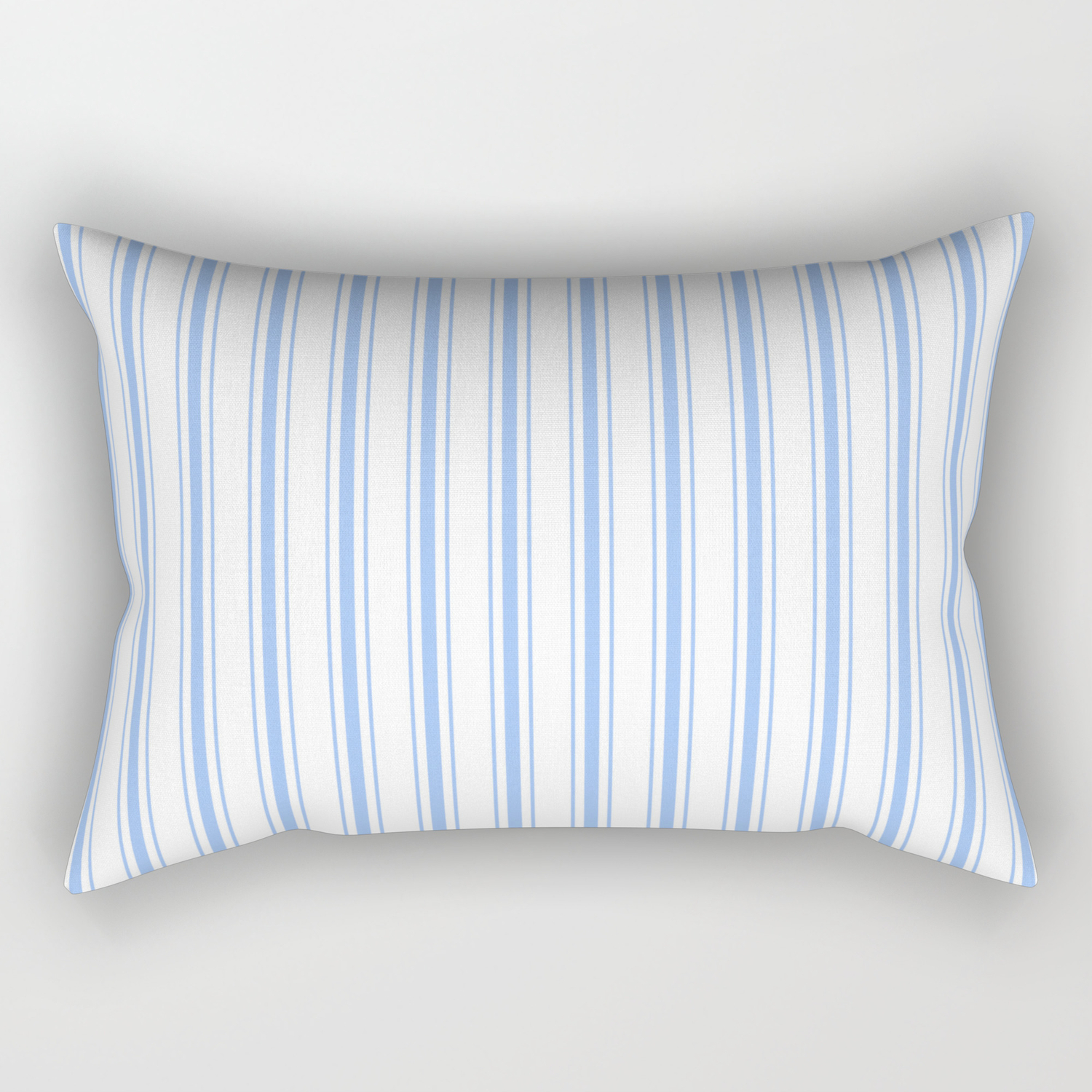 Mattress Ticking Wide Striped Pattern In Pale Blue And White