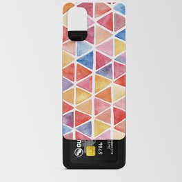 Watercolor Triangles - Rainbow Android Card Case