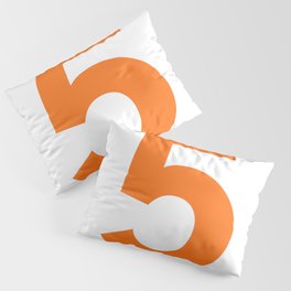 Number 5 (Orange & White) Pillow Sham