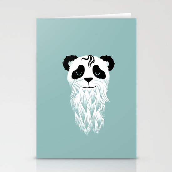 Panda Beard Stationery Cards