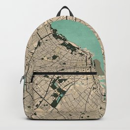 Buenos Aires City Map of Argentina - Vintage Backpack