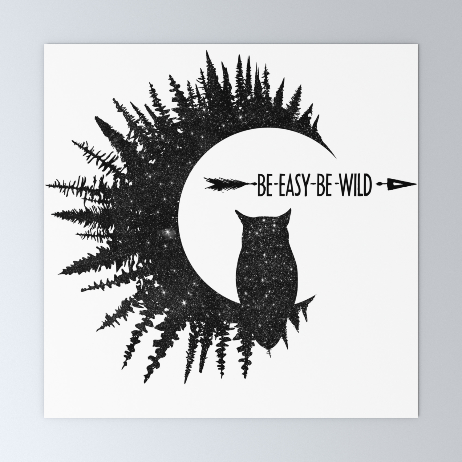 Be Easy Be Owl Mini Art Print by Bongonation Store | Society6