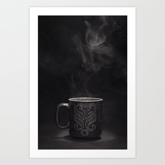 Coffee Black and White Photograph Art Print