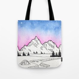 Camping Under The Stars Tote Bag