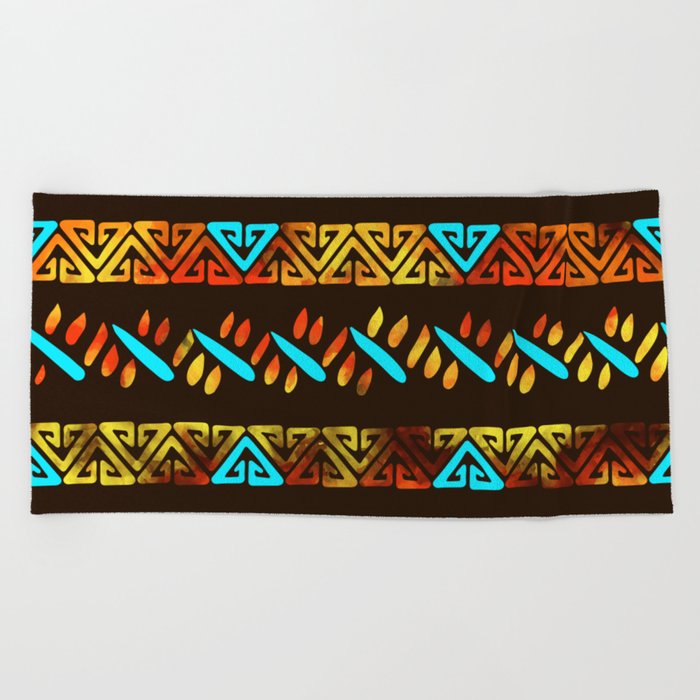 Bold Ethnic pattern n.7 Beach Towel