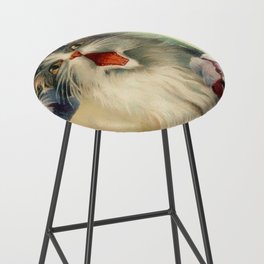 “Cat and Irises” by Maurice Boulanger Bar Stool