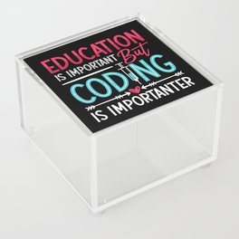 Medical Coder Education Is Important ICD Coding Acrylic Box