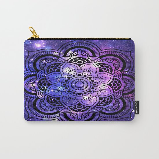 Mandala : Purple Blue Galaxy Carry-All Pouch