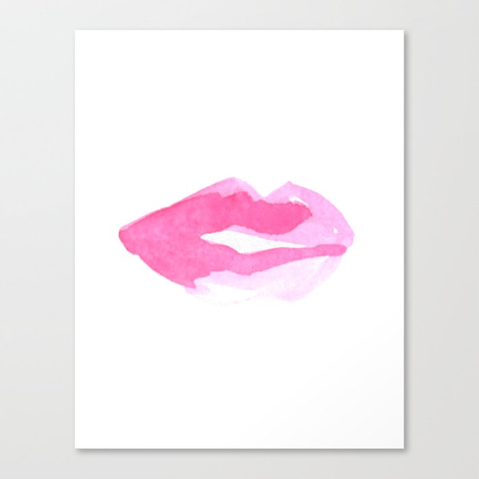 Pink Lips Home Decor Pink Lips Decor Sexy Lips Wall Decor Kiss Art Fashion Lips Poster Canvas Print By Micheltypography Society6