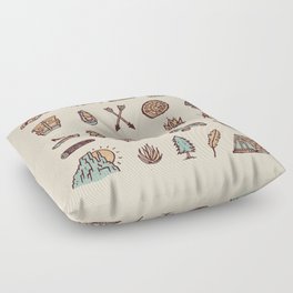 Lets Go Camping Floor Pillow