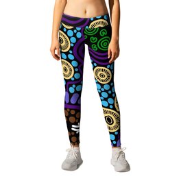 Authentic Aboriginal Art - Untitled Leggings