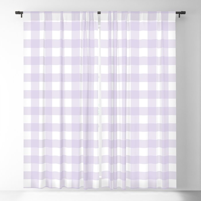 Lilac gingham pattern Blackout Curtain