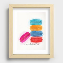 Bright Macaroons Recessed Framed Print