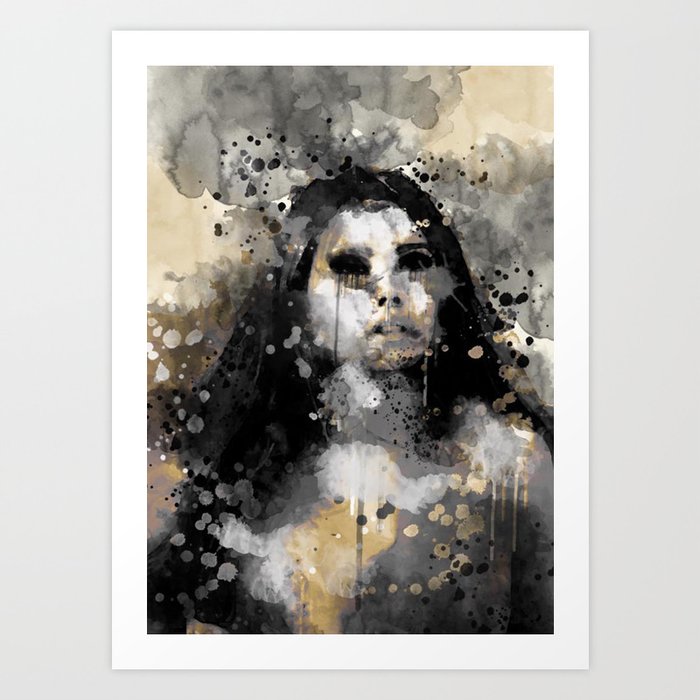 The storm in her eyes Art Print