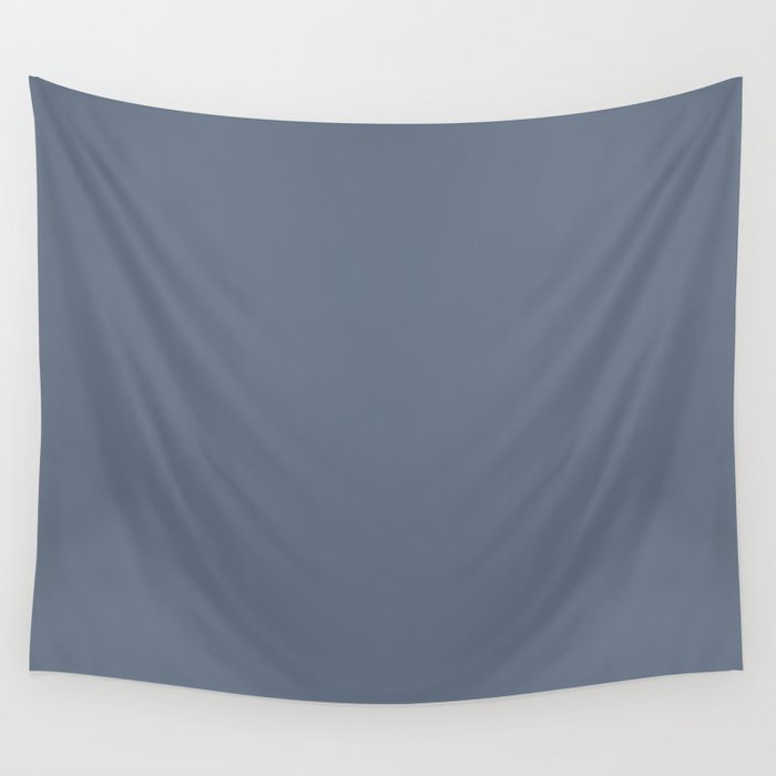Dark Twilight Blue Gray Grey Single Solid Color Coordinates with PPG License To Dream PPG10-22 Wall Tapestry