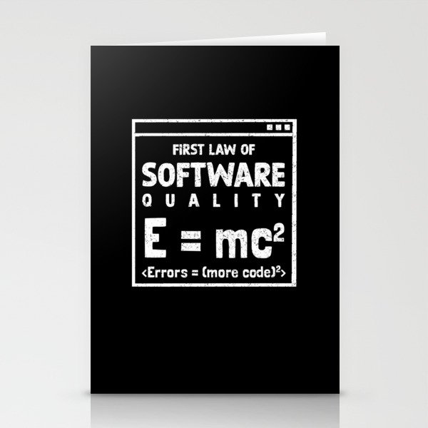 First Law Of Software Quality EMC Stationery Cards