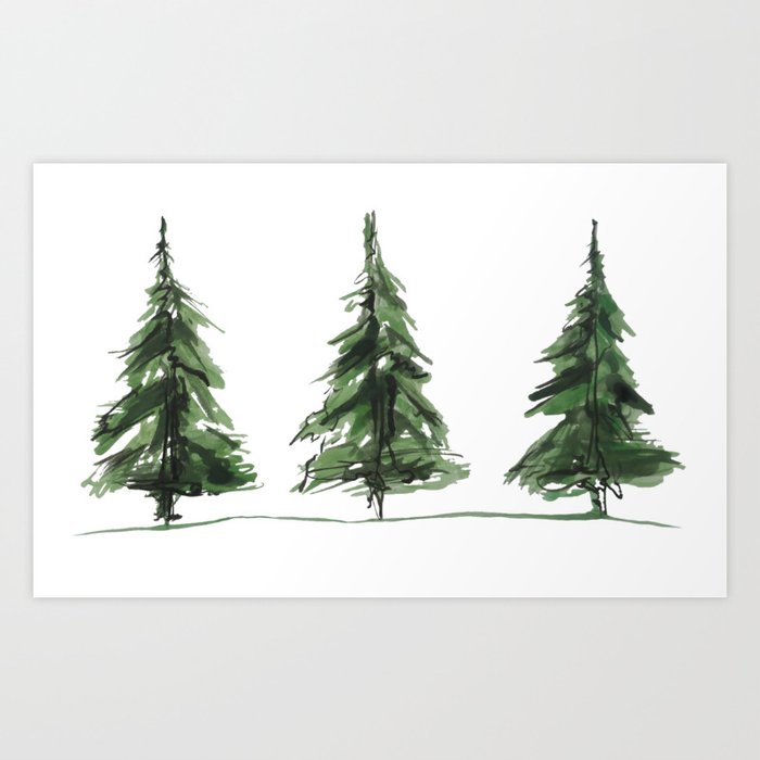 Three Pines Art Print