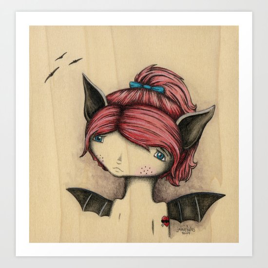 Bat Girl Art Print