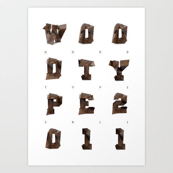 Wood type Art Print