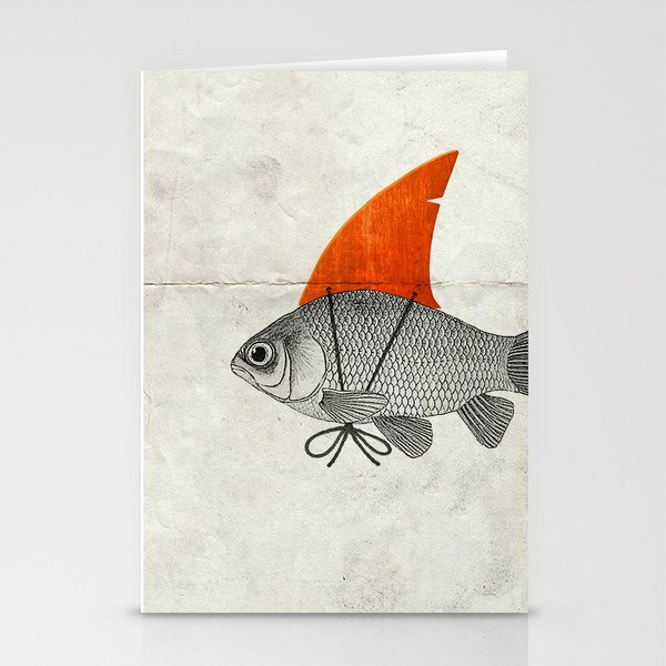 Goldfish with a Shark Fin Stationery Cards